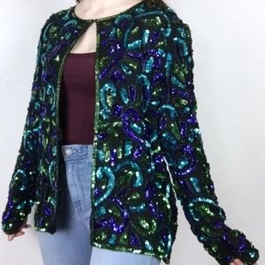 Vintage  Staney tSequins Blazer Size Large